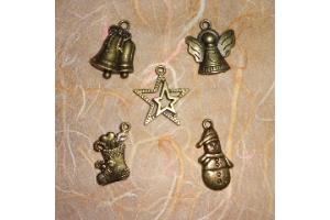 Minis Metall-Anhnger Weihnachten